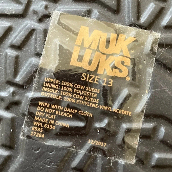 New MUK LUKS Brown Cow Suede Buckle Sandals Men’s size 13 main image 7